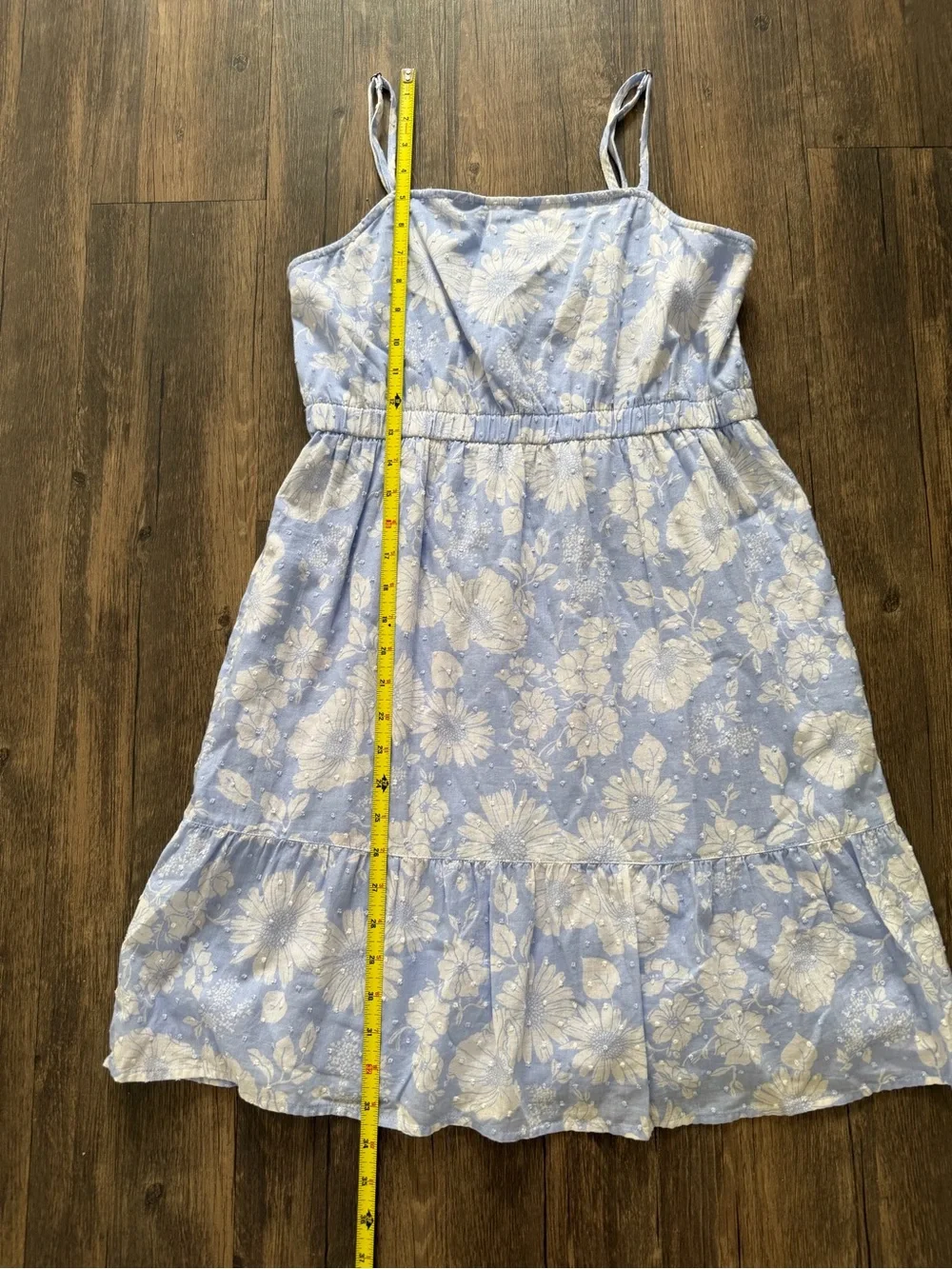abercrombie kids Light Sleeveless Blue White Floral Midi Dress Lined Summer17/18
